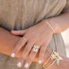 Bague Dots Gold White