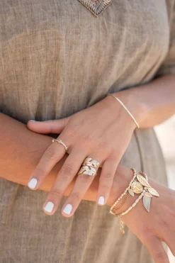 Bague Dots Gold White