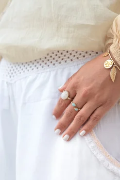 Bague Pierre Or Blanc