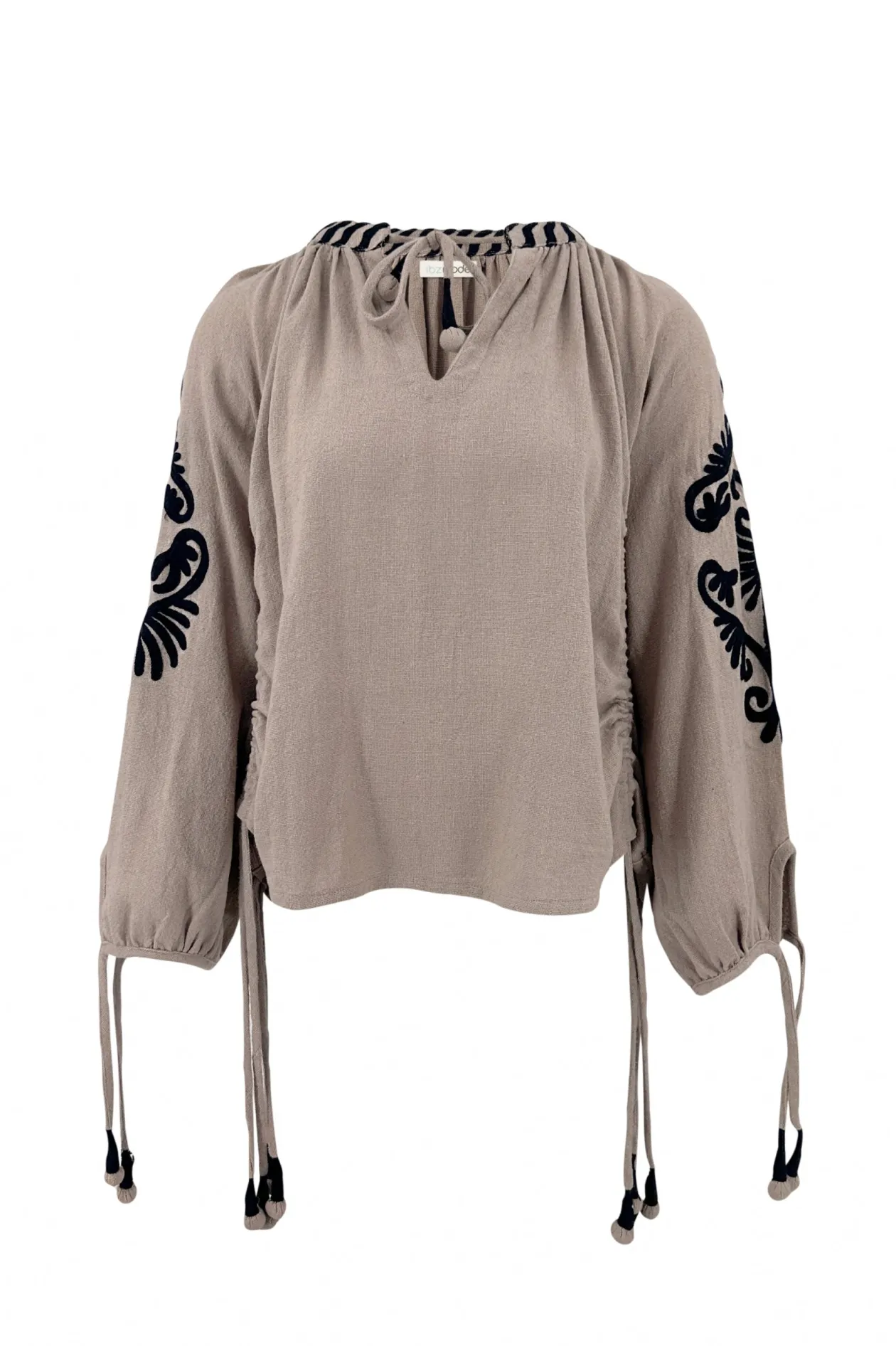 Blouse à broderie Esthetica Taupe