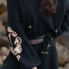 Blouse brodée Esthetica Noir