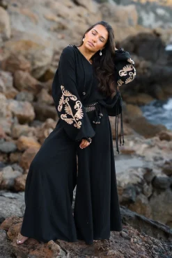 Blouse brodée Esthetica Noir