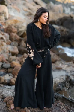 Blouse brodée Esthetica Noir