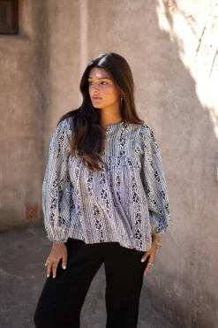 Blouse Corazon Print Noir