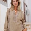Blouse Encaje Taupe