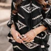 Blouse Ida Ethnic Noir Imprimé