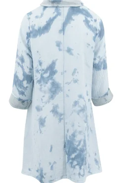 Blouse longue Kyara Blue Tie Dye