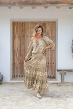 Blouse Serena Cuadros Taupe