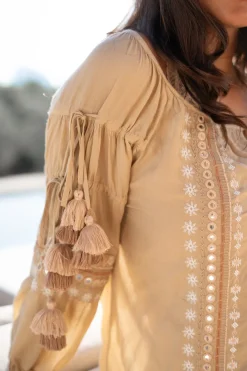 Blouse Tassel Riqueza Light Taupe