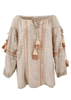 Blouse Tassel Riqueza Light Taupe