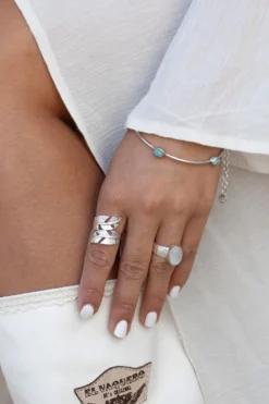 Bracelet Bracelet Dots Silver Aqua