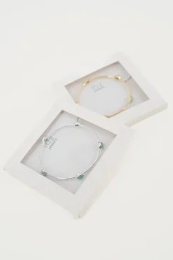 Bracelet Bracelet Dots Silver Aqua
