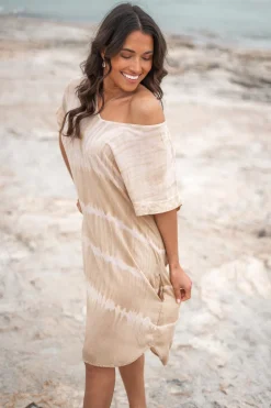 Caftan court Noa Tie Dye Sand/Beige