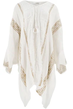 Caftan court Rhea Scorva Blanc