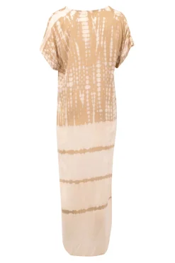 Caftan long Noa Tie Dye Poudre/Sable