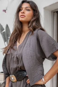 Cardigan Neva Plain Anthracite