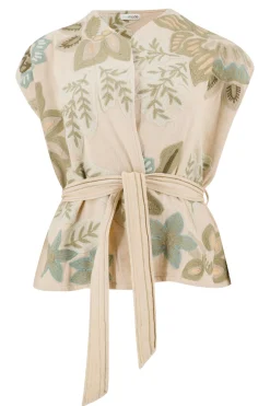 Cardigan Vidal Floral Ivoire
