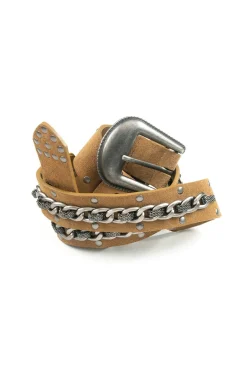 Ceinture métallique en daim Nola