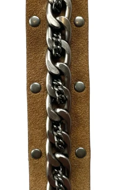 Ceinture métallique en daim Nola