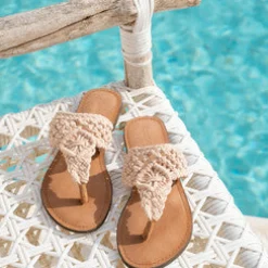 Chausson Crochet Beige