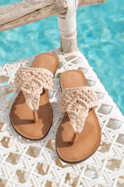 Chausson Crochet Beige