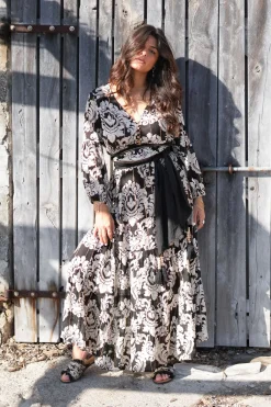 Chausson Inessa Baroque Noir Imprimé