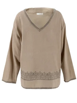 Chemise à col en V Raf Sand