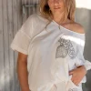 Chemise Carré Jersey Blanc