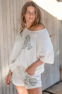 Chemise Carré Jersey Blanc