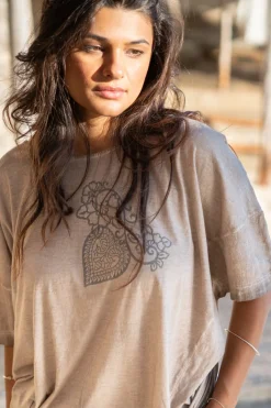 Chemise Carré Jersey Taupe