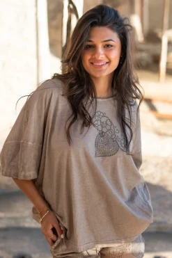 Chemise Carré Jersey Taupe