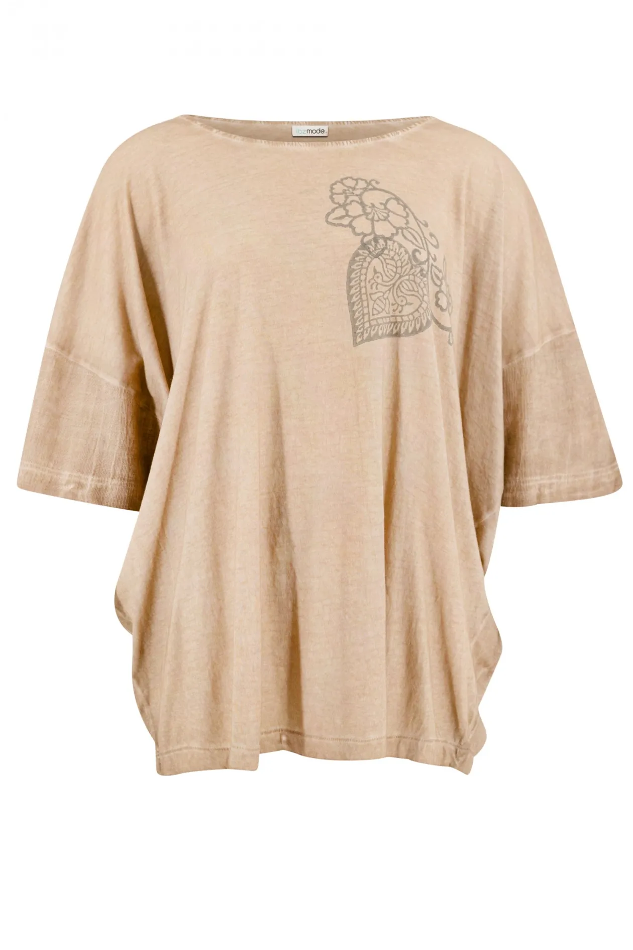 Chemise Carré Jersey Taupe