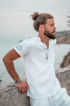 Chemise Chano Mandala Blanc