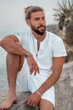 Chemise Chano Mandala Blanc