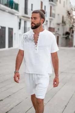 Chemisier Cedero Mandala Blanc