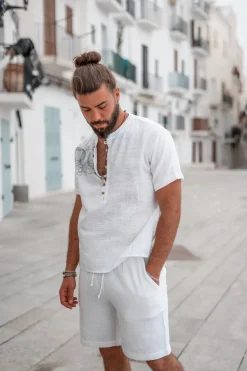 Chemisier Cedero Mandala Blanc