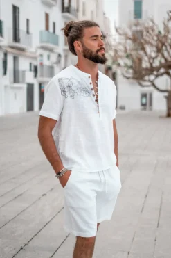 Chemisier Cedero Mandala Blanc