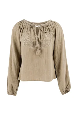 Chemisier Corazon Broderie Sand