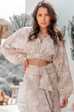 Chemisier crop Jesenia Naturel