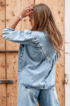 Chemisier en denim Pancha Bleu