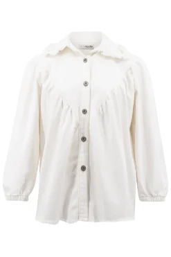 Chemisier en denim Pancha Blanc cassé