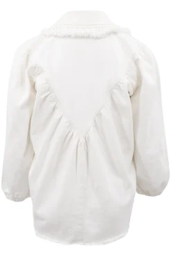 Chemisier en denim Pancha Blanc cassé