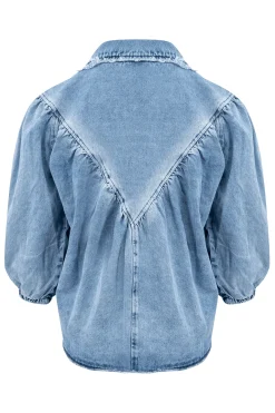 Chemisier en denim Pancha Bleu