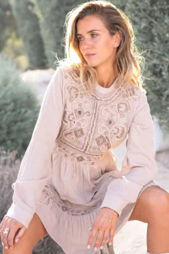 Chemisier Flor Elegancia Taupe clair