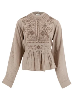 Chemisier Flor Elegancia Taupe clair