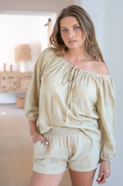 Chemisier Lace Esencia Sand