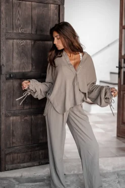 Chemisier Lyvia Kaki