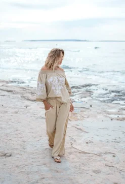 Chemisier Selena Bordado Sand