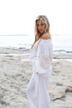 Chemisier Selena Bordado Blanc