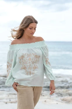 Chemisier Selena Bordado Mint